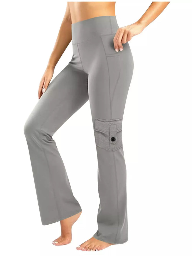 High-Waisted Yoga Pants with Pockets | Hazel & June Gray