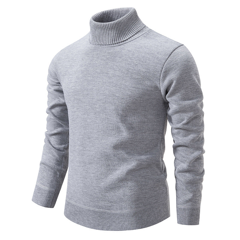 Mercer Black Turtleneck Sweater — Gray