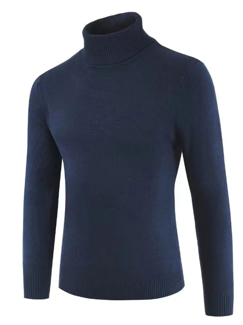 Men's Plus Size Turtleneck Long Sleeve Sweater 4