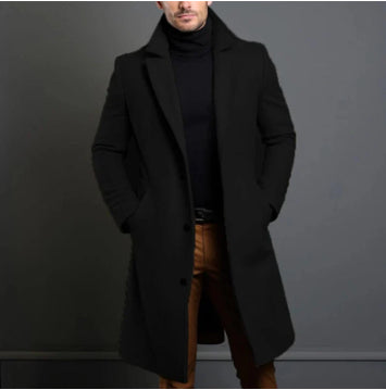 Bastian Single-Breasted Trench Coat — N6 Black
