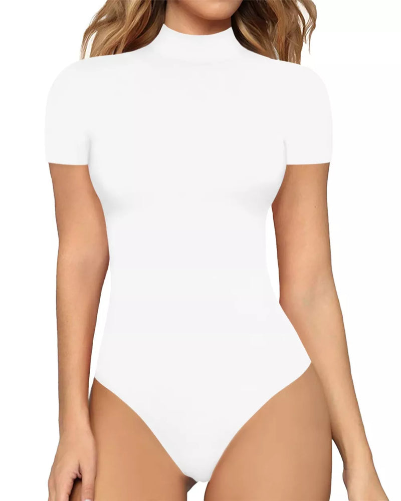 Mock Neck Short Sleeve Bodysuit 7