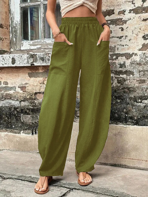 Isla Harem Beach Pants — Olive