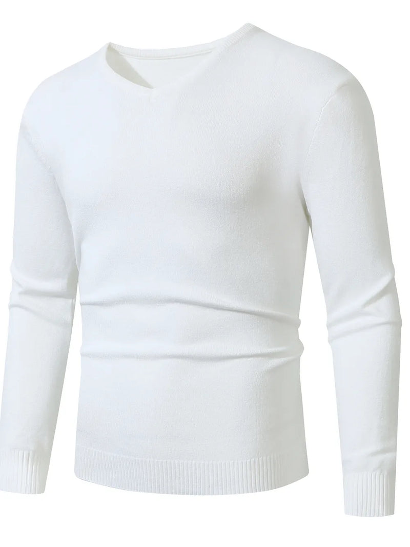Men's Full Size Ribbed Hem Long Sleeve Sweater Plus Size 2