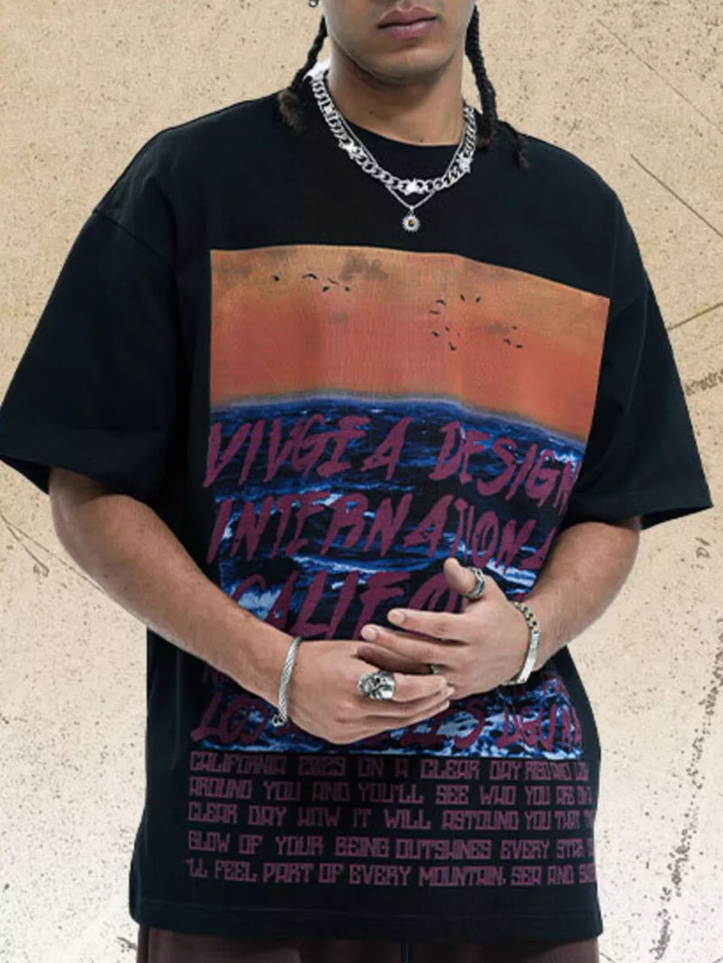 Men's Graphic Round Neck Short Sleeve Tee 3