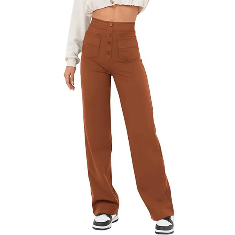 Zadie High Waist Wide Leg Pants — Caramel