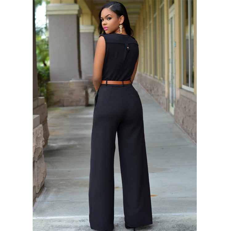 Juno Green Easy Jumpsuit — black