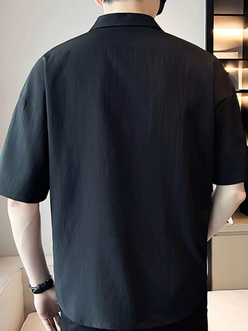 Men's Plus Size Short Sleeve Polo Shirt with Embroidered Detail 4