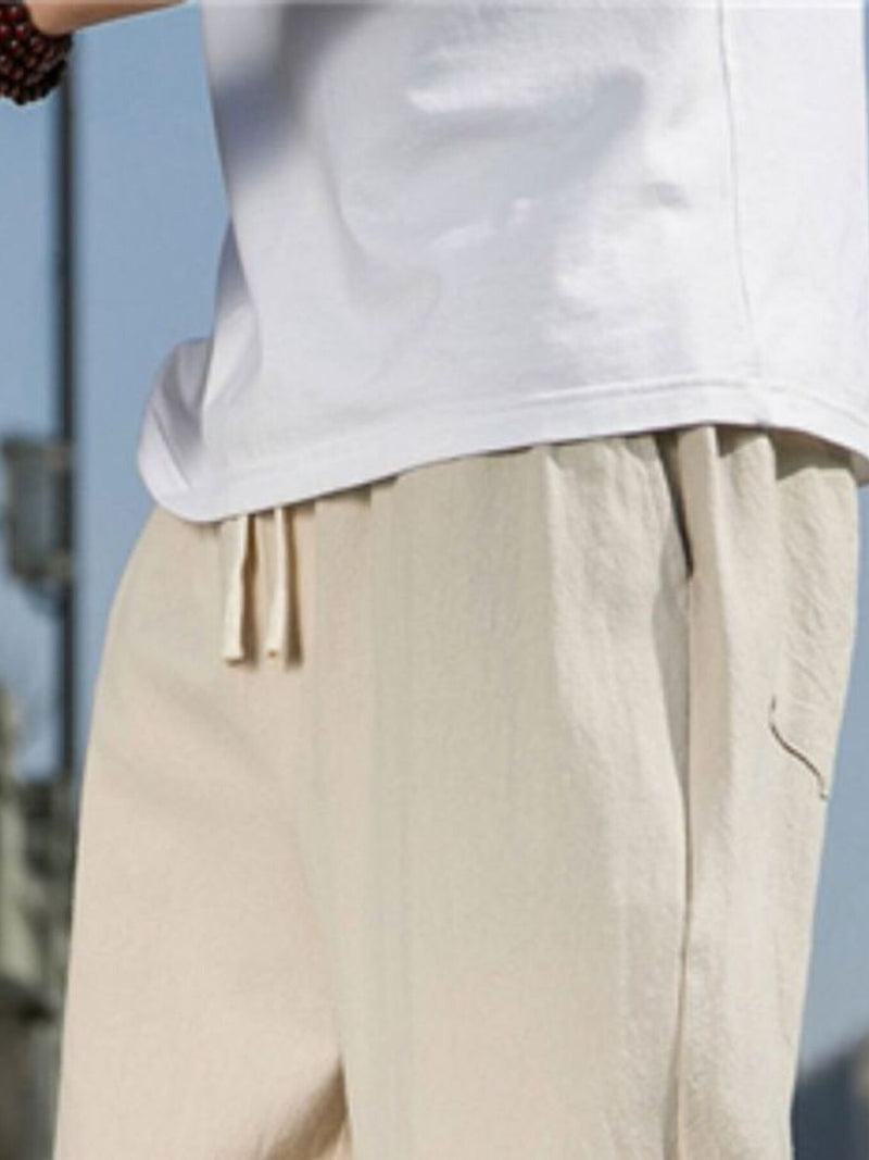 Men's Plus Size Loose Fit Drawstring Casual Pants 10