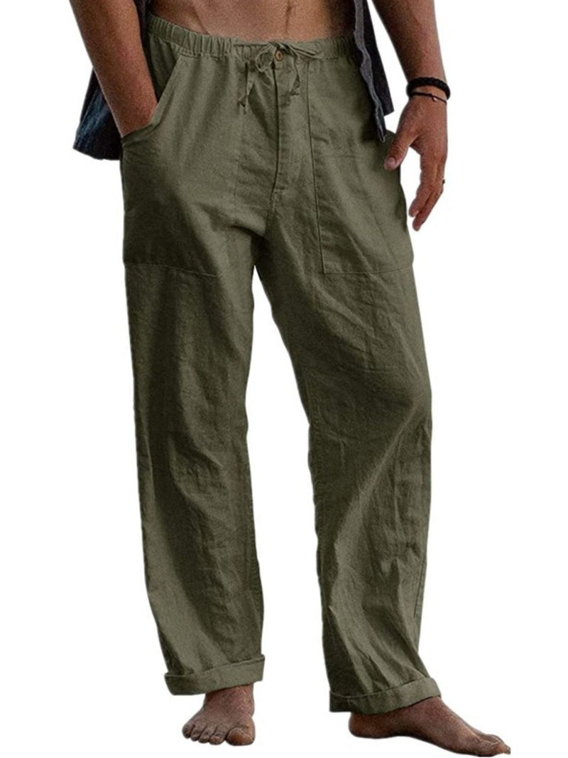 Men's Full Size Drawstring Straight Leg Pants Plus Size 6