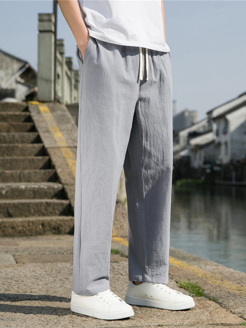 Men's Plus Size Loose Fit Drawstring Casual Pants 7