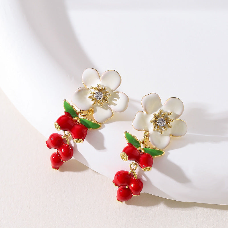 Élodie Enamel Bloom Earrings 4