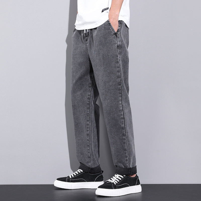 Iver Drawstring Wide-Leg Jeans — Resistance To 030 Gray