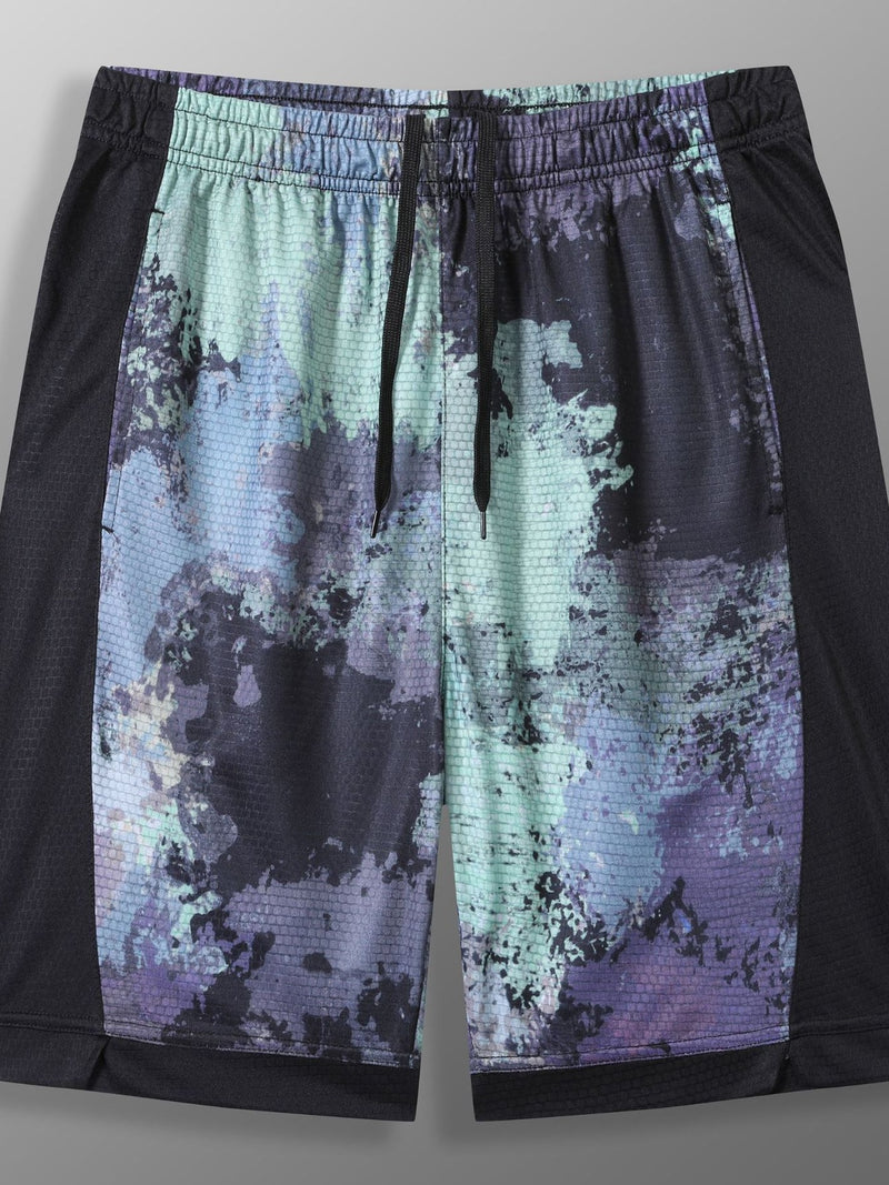Men's Full Size Abstract Print Shorts Plus Size | Hazel & June Gum Leaf