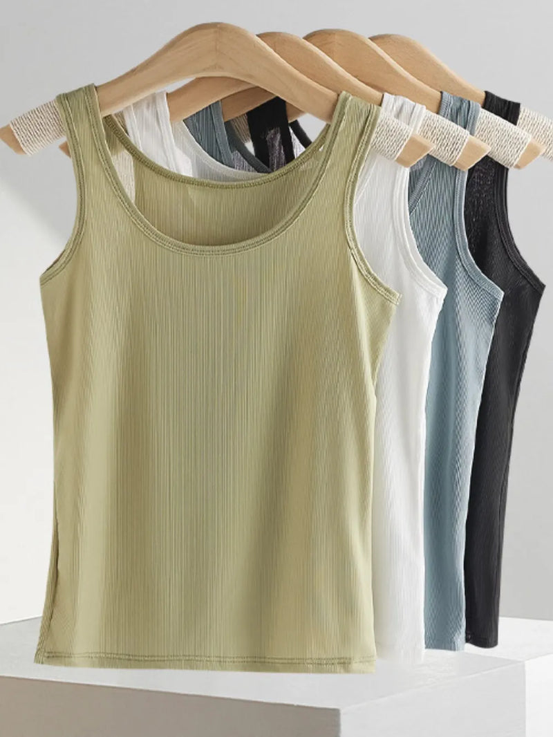 Plus Size Ribbed Scoop Neck Tank Top 3
