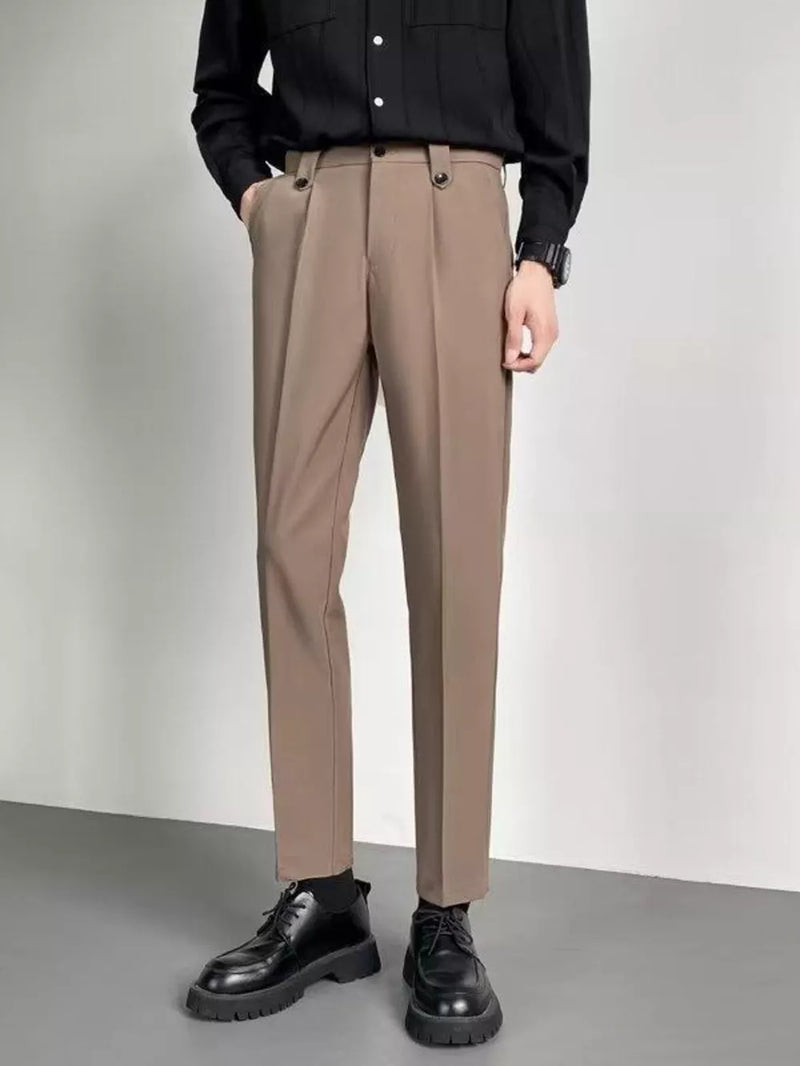 Men's Slim Fit Ankle-Length Dress Pants 1