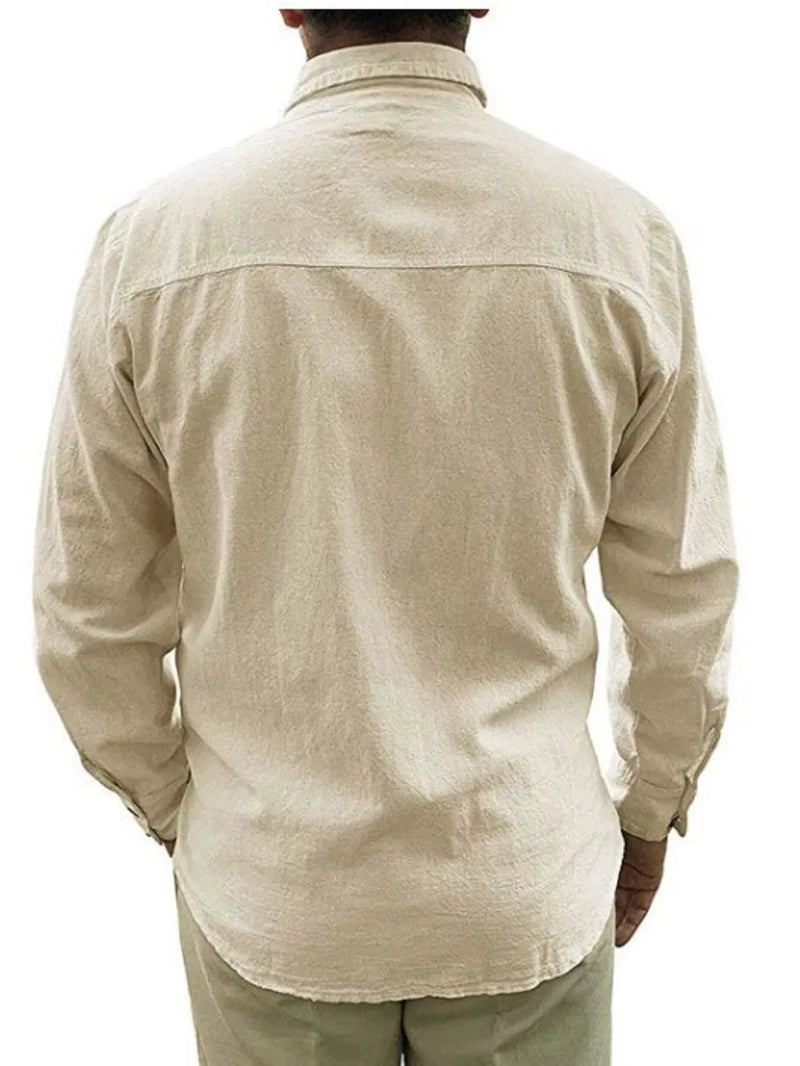 Men's Plus Size Button Up Long Sleeve Shirt 6