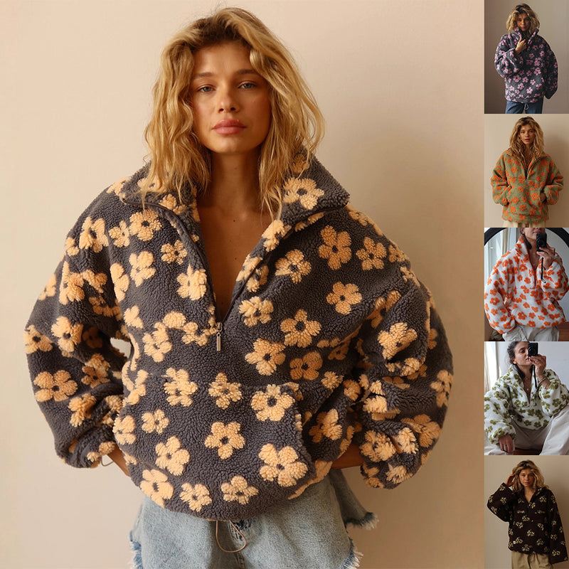 Mabel Floral Fleece Pullover