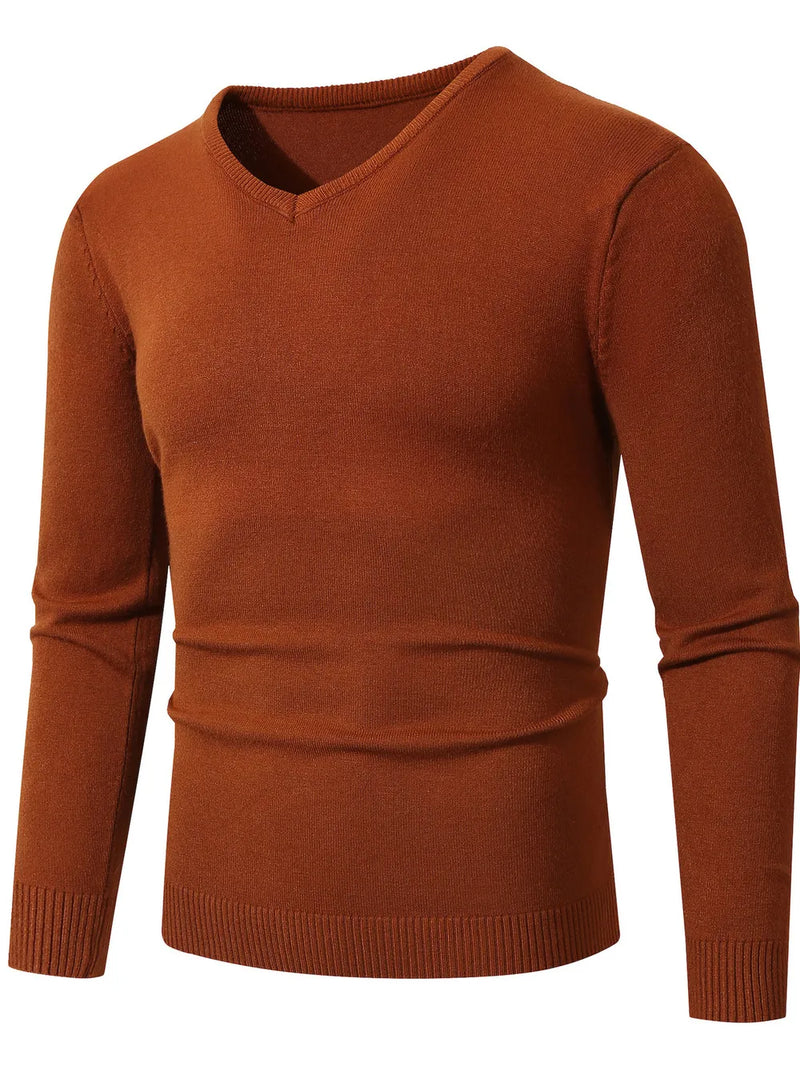 Men's Full Size Ribbed Hem Long Sleeve Sweater Plus Size 1