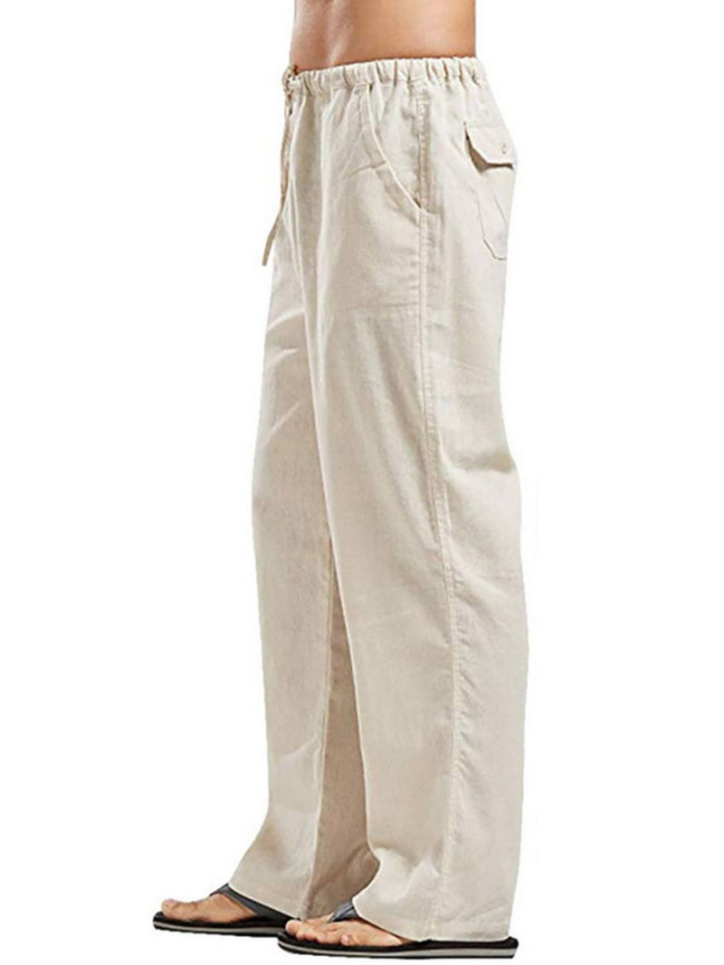 Men's Full Size Drawsting Straight Leg Pants Plus Size 4