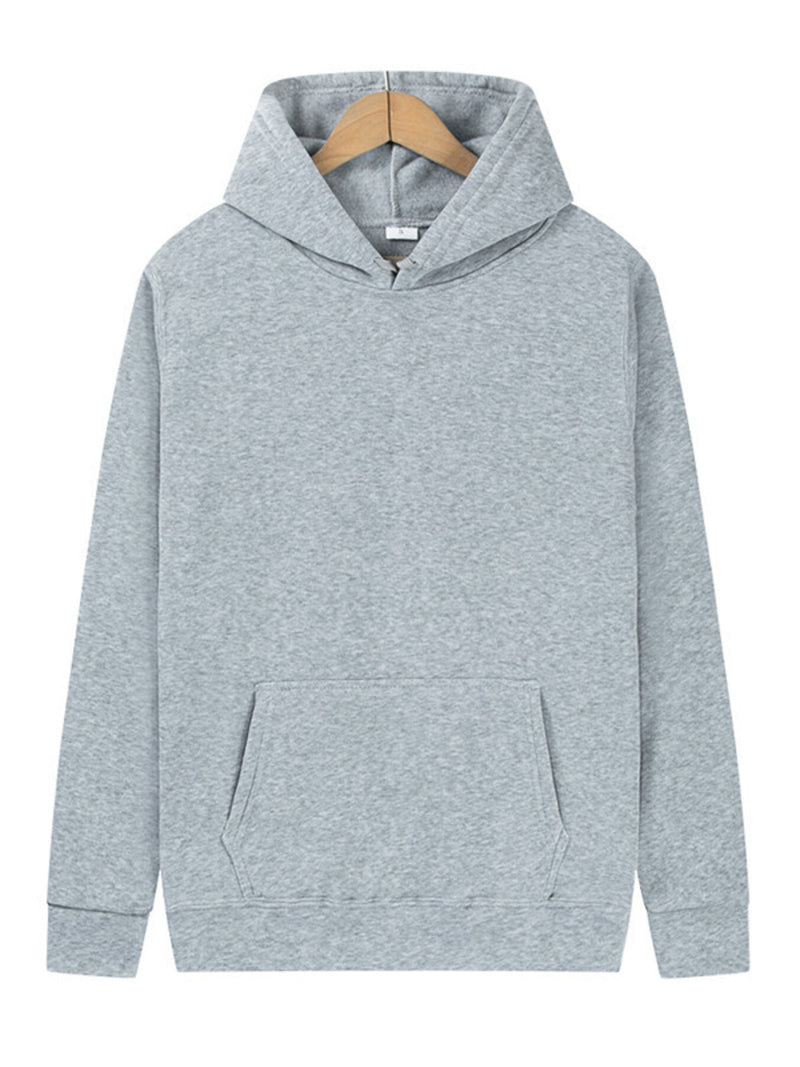 Men's Full Size Kangaroo Pocket Long Sleeve Hoodie Plus Size 7