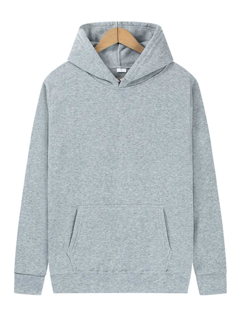 Men's Full Size Kangaroo Pocket Long Sleeve Hoodie Plus Size 2