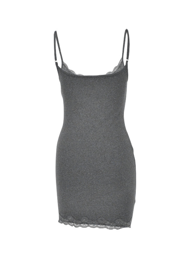 Lace Trim Bodycon Mini Dress 8