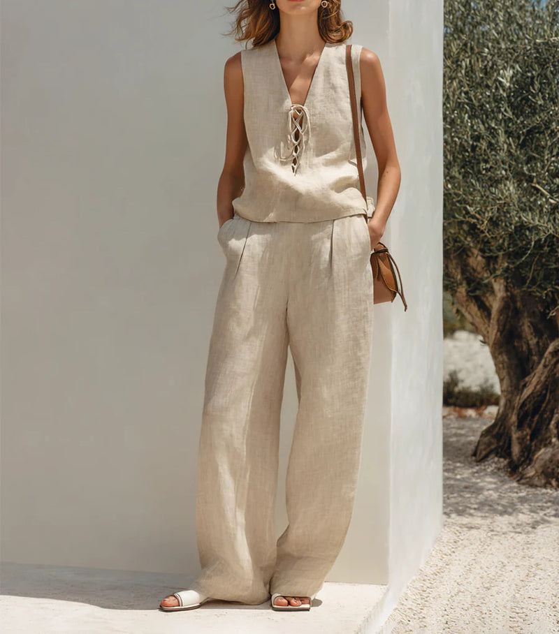 Liv Linen Top & Trouser Set 9