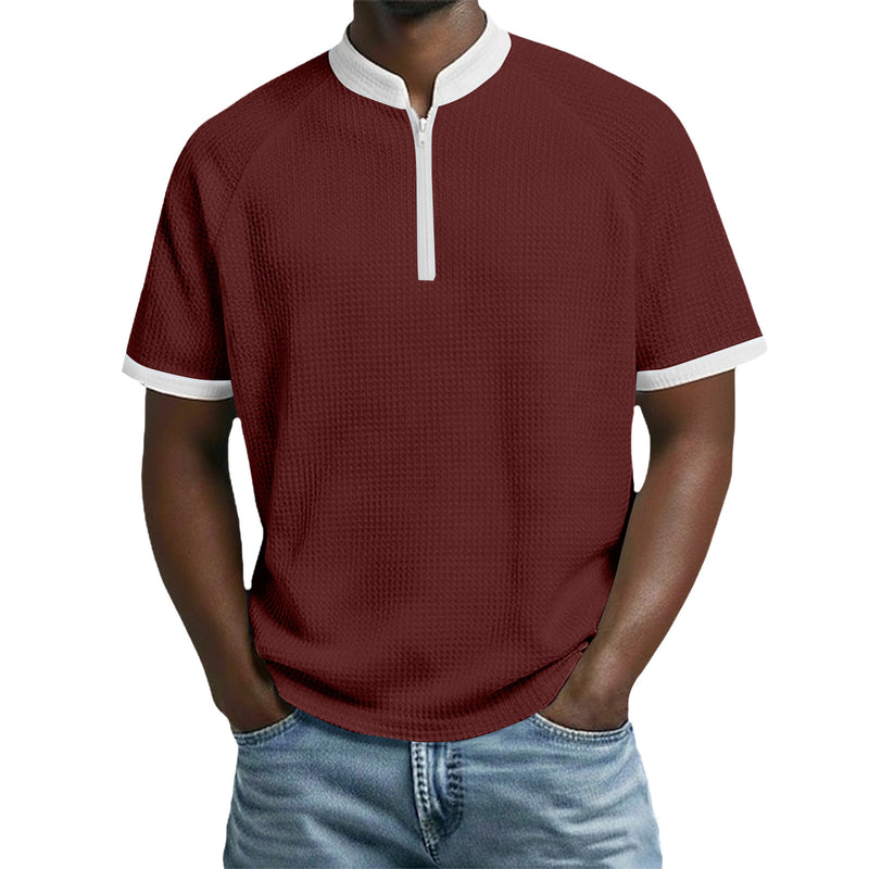 Camiseta de Cuello Alto en Contraste