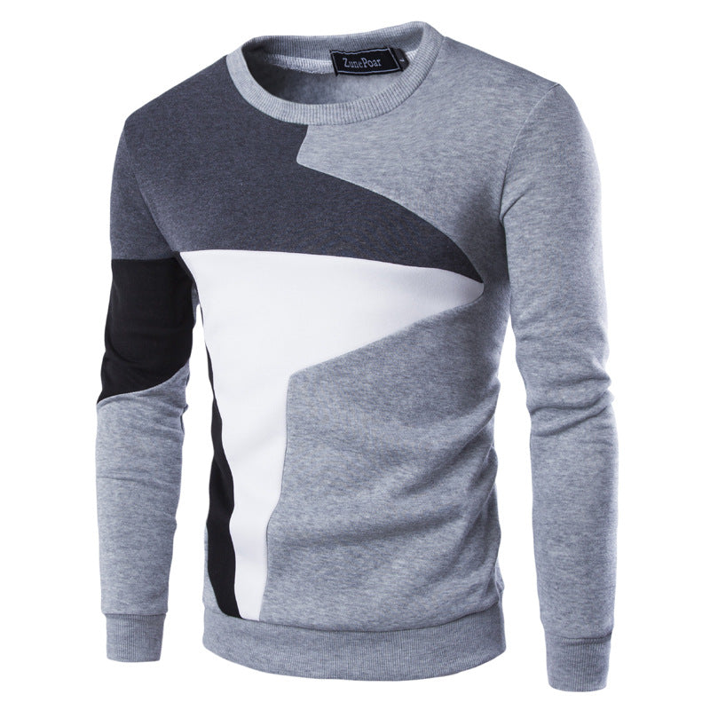 Theo Printed Knit Pullover — Light Grey