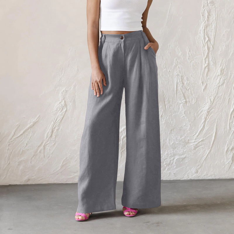 Maren High-Waist Wide-Leg Trousers 1