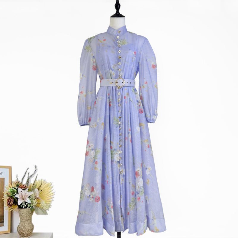 Delphine Puff-Sleeve Belted Dress 4