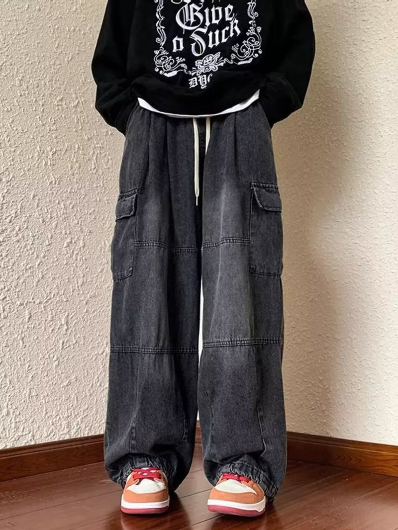 Men's Full Size Loose Fit Cargo Jeans Plus Size 6