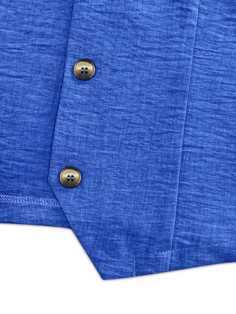 V-Neck Button Up Vest Coat 5