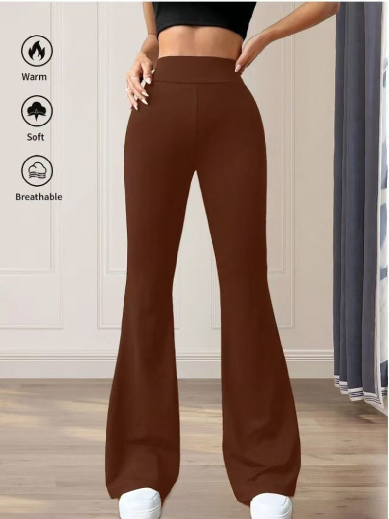 High Waist Flare Pants | Hazel & June Caramel