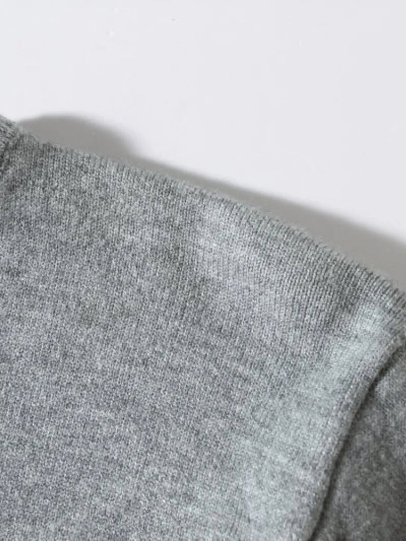 Men's Plus Size Ribbed Hem Long Sleeve Sweater 7