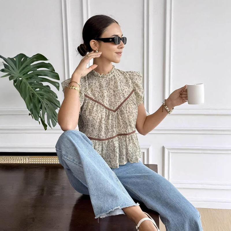 Fleur Floral Chiffon Blouse