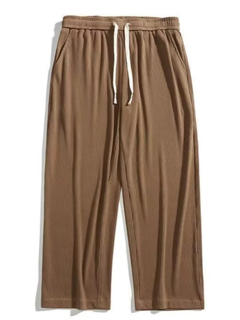 Men's Plus Size Casual Drawstring Wide Leg Pants 1