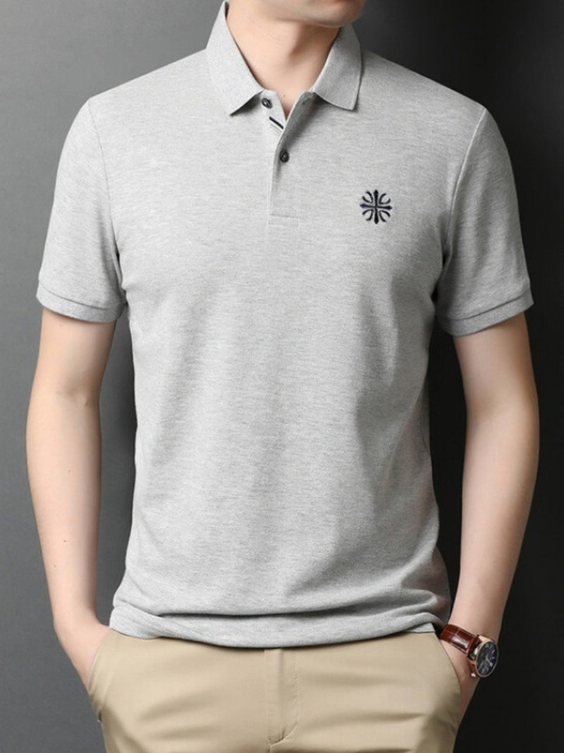 Men's Plus Size Embroidered Slim Fit Polo Shirt 3