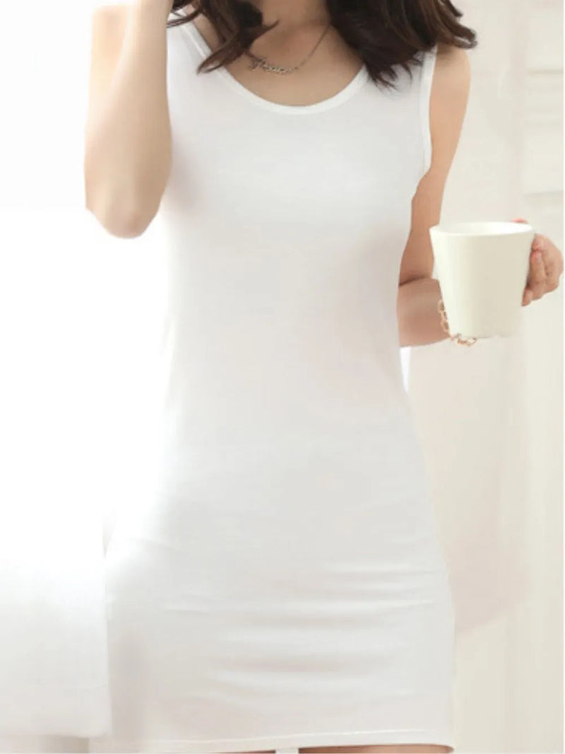Scoop Neck Mini Dress | Hazel & June White Tankini