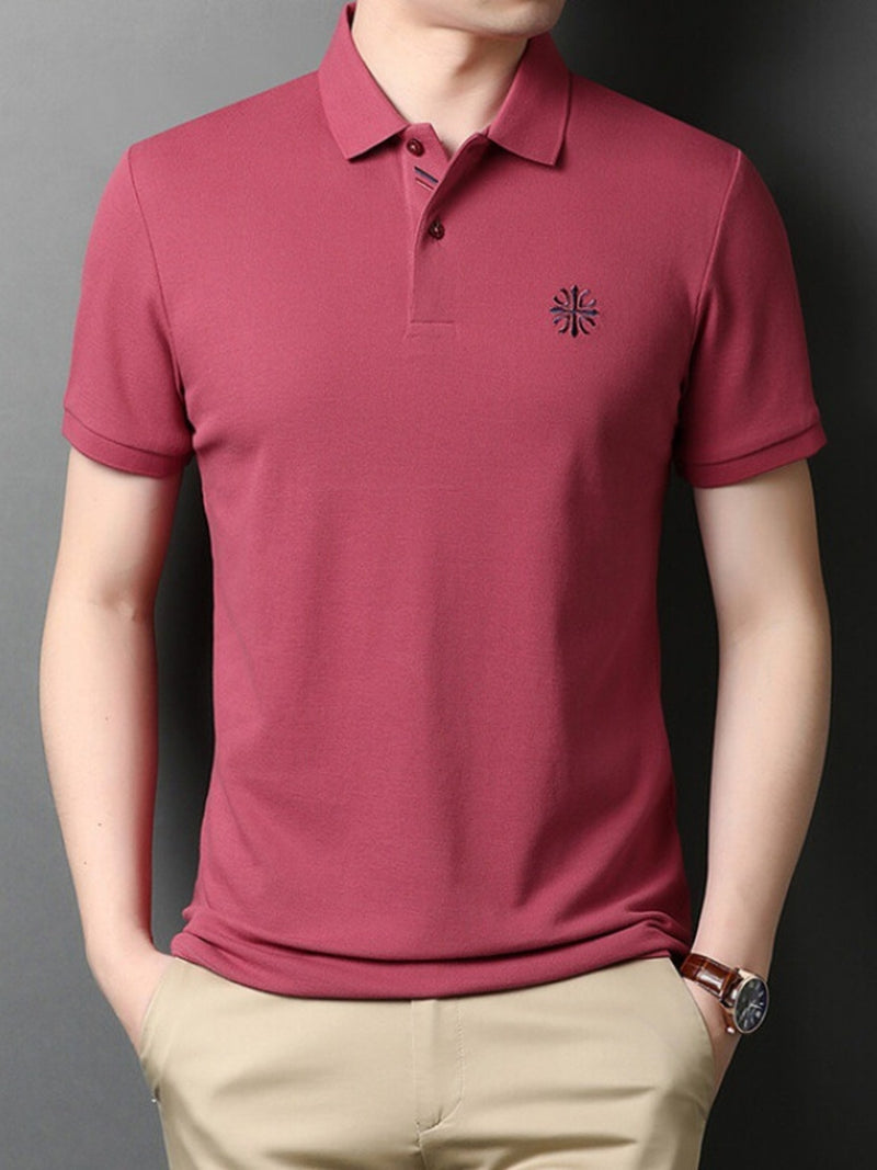 Men's Plus Size Embroidered Slim Fit Polo Shirt 2