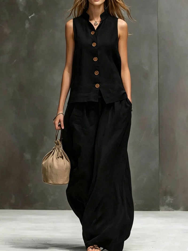 Soleil Linen Waistcoat Co-ord 3