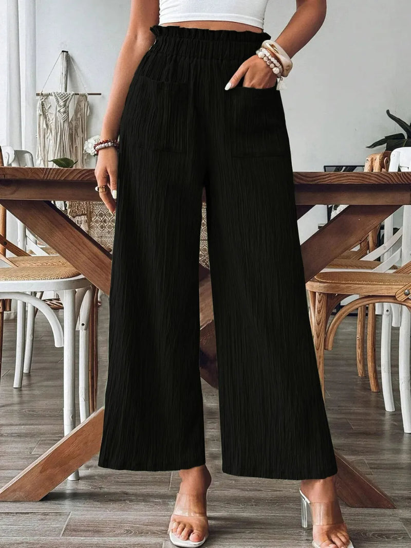 Frill Wide Leg Pants 7