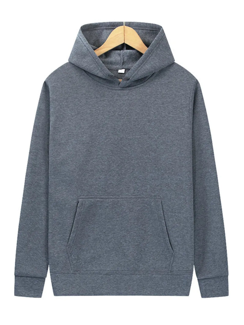 Men's Full Size Kangaroo Pocket Long Sleeve Hoodie Plus Size 4