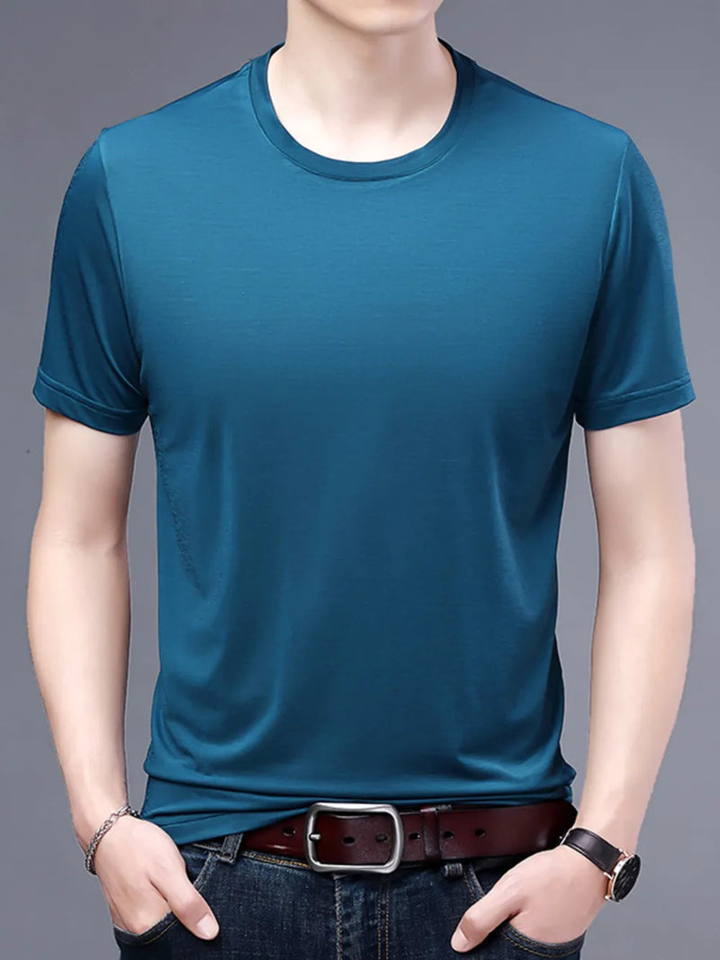 Men's Plus Size Classic Crew Neck Basic T-Shirt 3