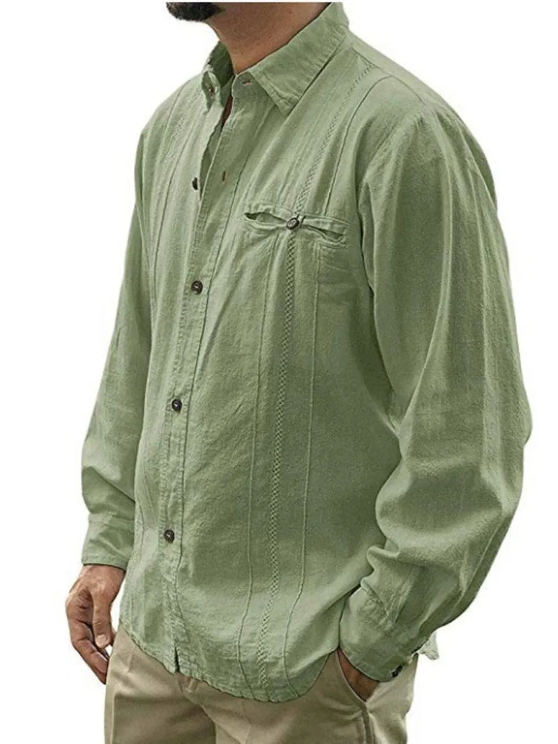 Men's Plus Size Button Up Long Sleeve Shirt 2