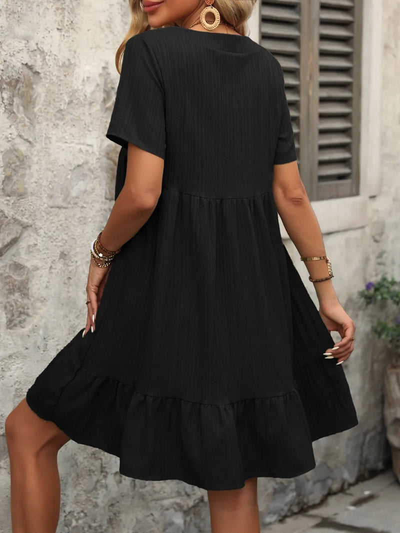 Ivy Lane V-Neck Short Sleeve Mini Dress 8