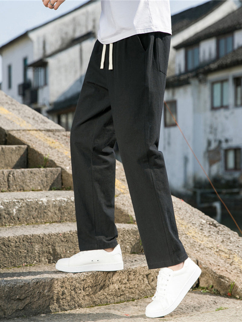 Men's Plus Size Loose Fit Drawstring Casual Pants 3