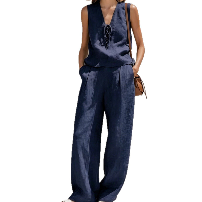 Liv Linen Top & Trouser Set 2
