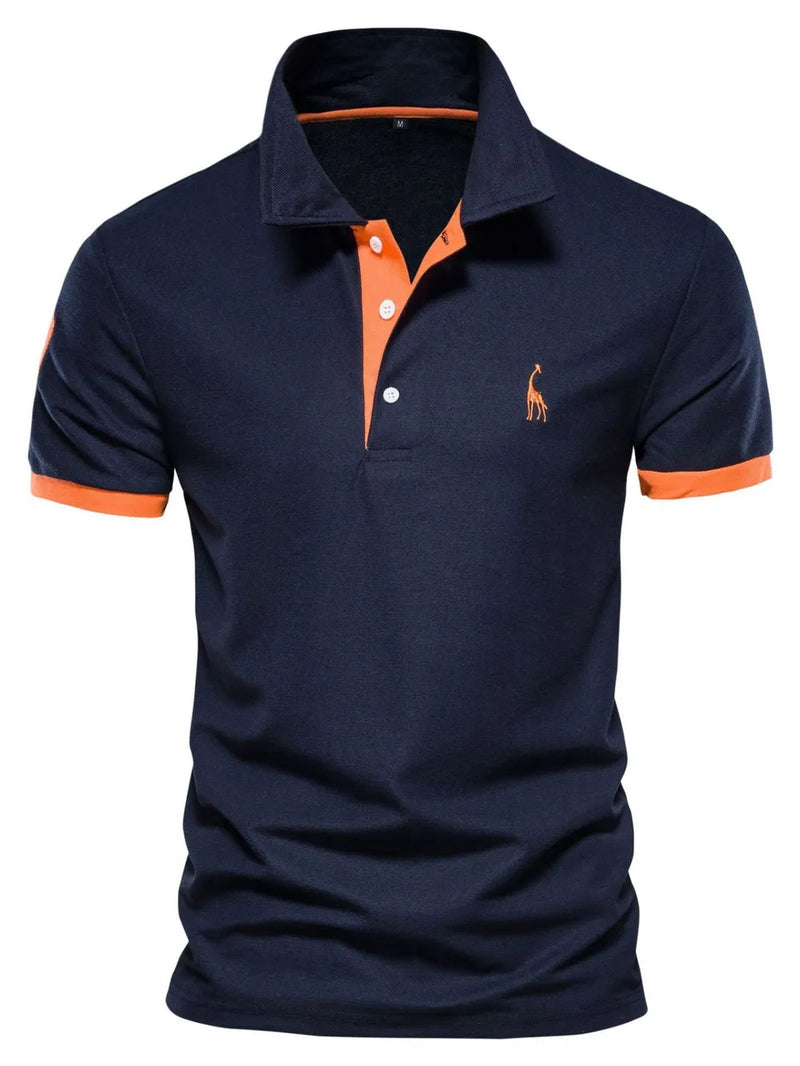 Men's Full Size Contrast Trim Classic Polo Shirt Plus Size 1