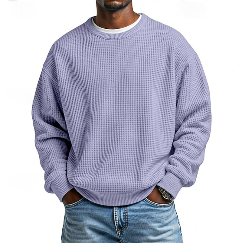 Relaxed Crew Sweatshirt — Purple